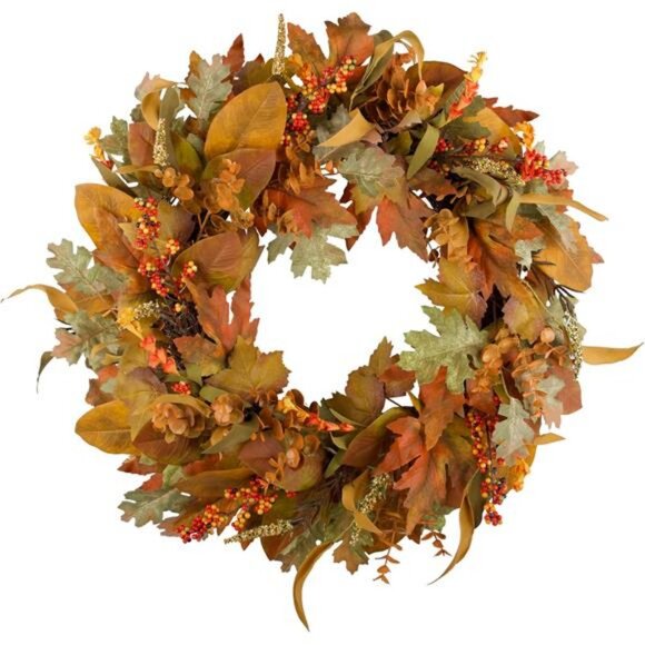 Fall Wreath for Front Door - FLOROAD 24
